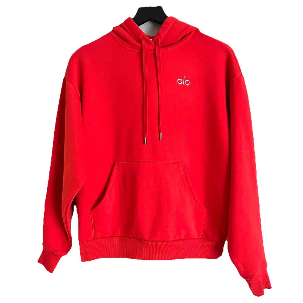 Alo Yoga Accolade Hoodie Bright Red Womens XXS